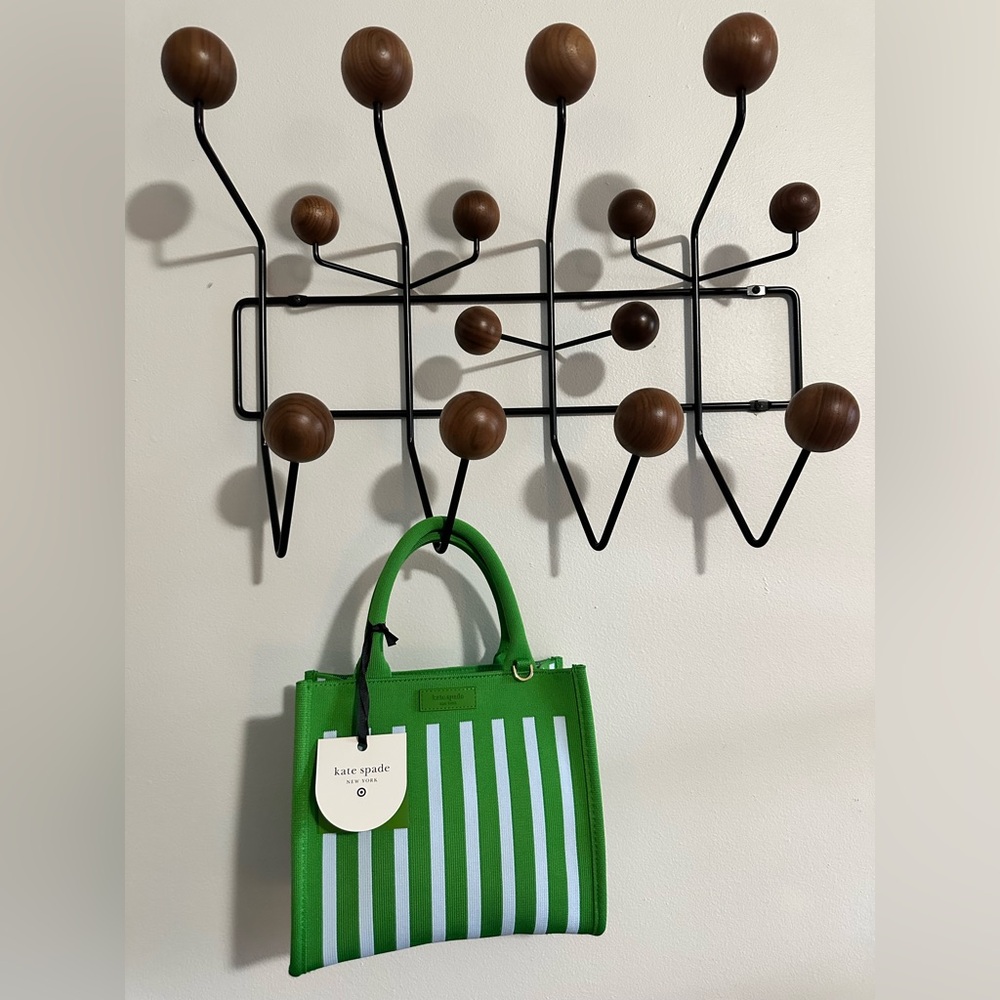 Quirky and fun Kate Spade for Target Green and White Striped bag